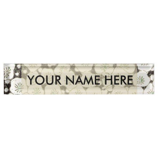 日本白花フローラ園 デスクネームプレート (正面)