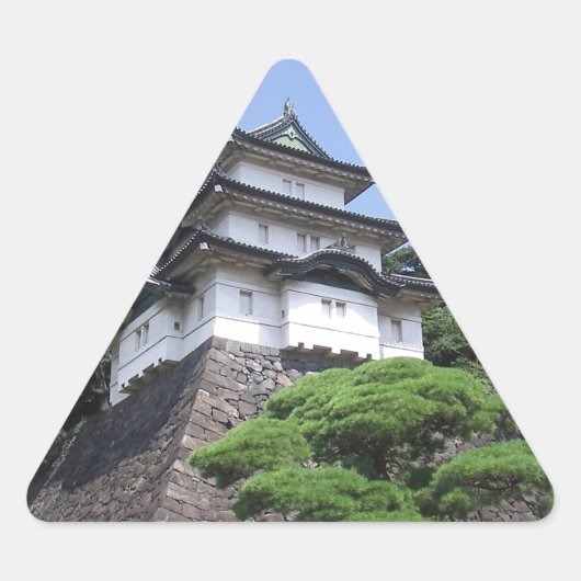 日本皇居 三角形シール (正面)