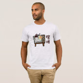 日本相撲東京 – ファイト!!足レトロヴィンテージテレビ Tシャツ (正面フル)