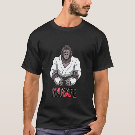 日本空手ゴリラ 日本空手 MMA Tシャツ (正面)