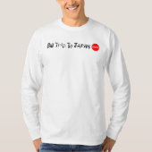 日本競争相手の長袖への大きい旅行 Tシャツ (正面)