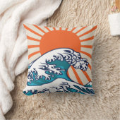 日本素晴らしの波のポスター クッション (ブランケット)