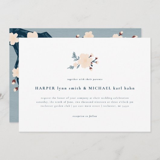 日本結婚語 招待状 (正面/裏面)