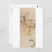 日本美術日本のの青写真：メジロ,速水御舟 ポストカード (正面/裏面)