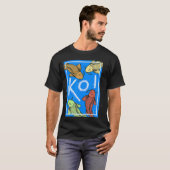 日本美術 サムライ エステティック こい魚 Tシャツ (正面フル)