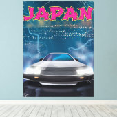 日本自動車旅行ポスター キャンバスプリント (インサイチュ (ウッドフロア))