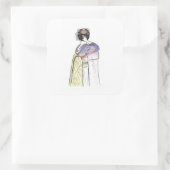 日本芸者ステッカーアート スクエアシール (バッグ)