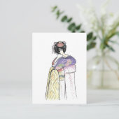 日本芸者葉書アート ポストカード (スタンド正面)