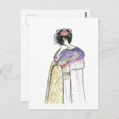 日本芸者葉書アート ポストカード (正面/裏面)