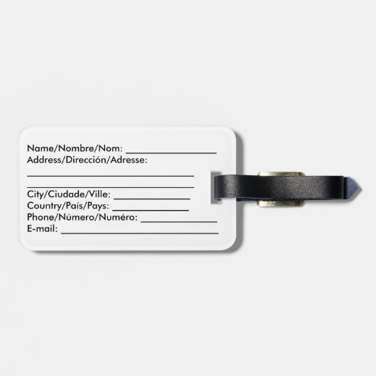 日本荷物のラベル ラゲッジタグ (裏面横)