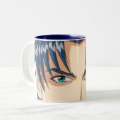 日本製アニメおよびマンガの顔 ツートーンマグカップ (正面左)