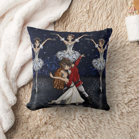 日本製アニメのくるみ割りの雪片の枕 クッション (ブランケット)