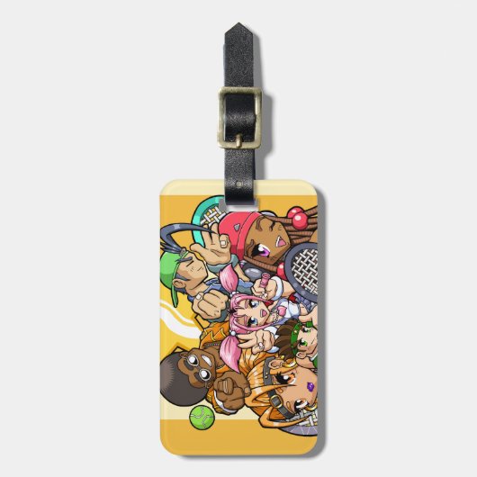 日本製アニメのテニスのキャラクター ラゲッジタグ (正面縦)