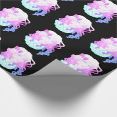 日本製アニメのヒップスターのかわいいのパステル調の気色悪くかわいい女の子 ラッピングペーパー (角)