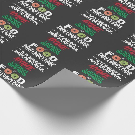 日本製アニメのビデオゲームか食糧おもしろいな日本製アニメ ラッピングペーパー (角)