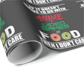 日本製アニメのビデオゲームか食糧おもしろいな日本製アニメ ラッピングペーパー (ロールコーナー)