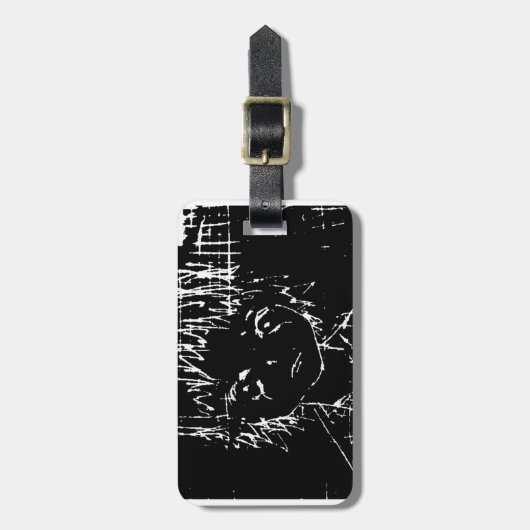 日本製アニメのマンガの毎日の黒いプロジェクト ラゲッジタグ (正面縦)