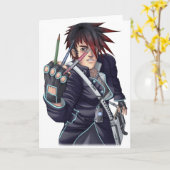 日本製アニメのマンガの芸術家 カード (黄色い花)