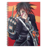 日本製アニメのマンガの芸術家 ノートブック (正面)