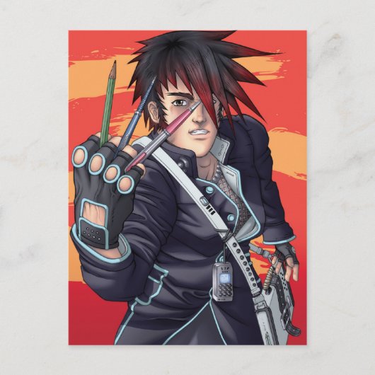 日本製アニメのマンガの芸術家 ポストカード (正面)