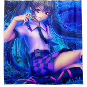 日本製アニメの吸血鬼の女の子のシャワー・カーテン シャワーカーテン (正面)