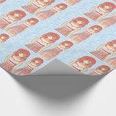 日本製アニメの女の子のファッションのイラストレーション ラッピングペーパー (角)