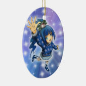 日本製アニメの女の子の休日こんにちは! セラミックオーナメント (右)