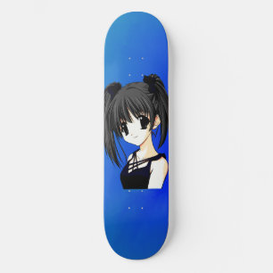 日本製アニメの女の子の青のスケートボード スケートボード