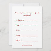 日本製アニメの女の子を持つ誕生日のパーティの招待状 招待状 (裏面)