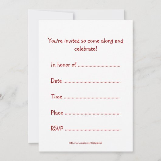 日本製アニメの女の子を持つ誕生日のパーティの招待状 招待状 (裏面)