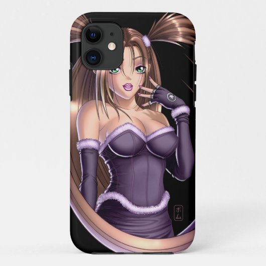 日本製アニメの女の子- Nikki Case-Mate iPhoneケース (裏面)