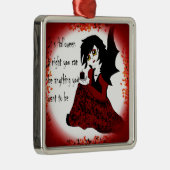 日本製アニメの小さな女の子の吸血鬼 メタルオーナメント (右)