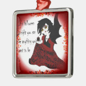 日本製アニメの小さな女の子の吸血鬼 メタルオーナメント (左)