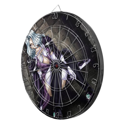 日本製アニメの戦士の女の子 ダーツボード (正面右)