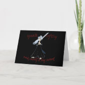 日本製アニメの武士の冗談の挨拶状 カード (正面)