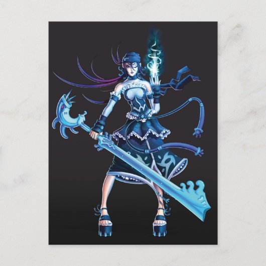 日本製アニメの海賊女の子 ポストカード (正面)