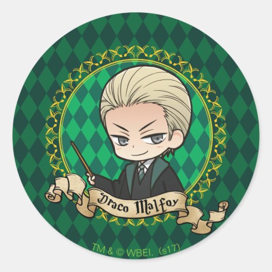 日本製アニメの竜座Malfoy ラウンドシール (正面)