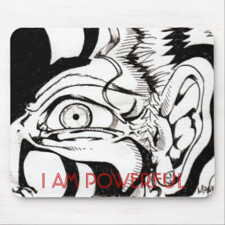 日本製アニメの老婦人、私は強力です マウスパッド