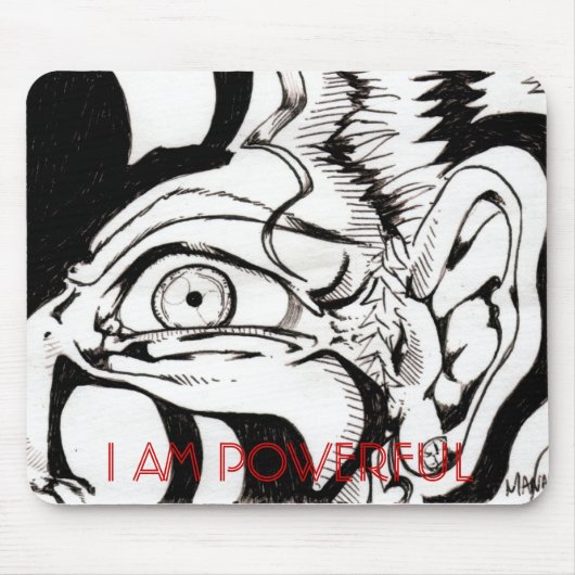 日本製アニメの老婦人、私は強力です マウスパッド (正面)