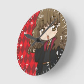 日本製アニメHermione Granger ラウンド壁時計 (傾斜)