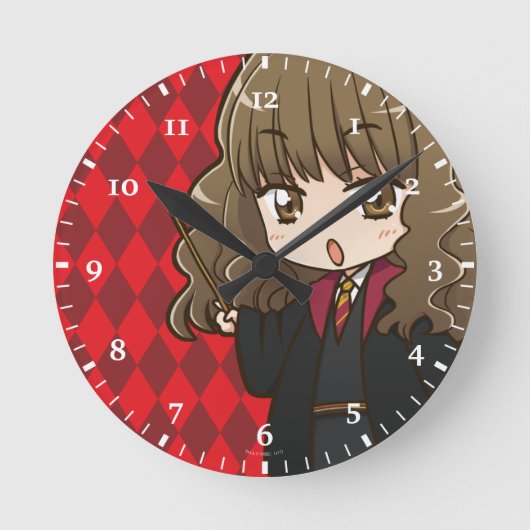 日本製アニメHermione Granger ラウンド壁時計 (正面)
