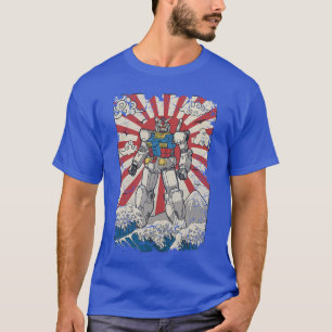 日本製メカアニメロボット神奈川大波男 Tシャツ
