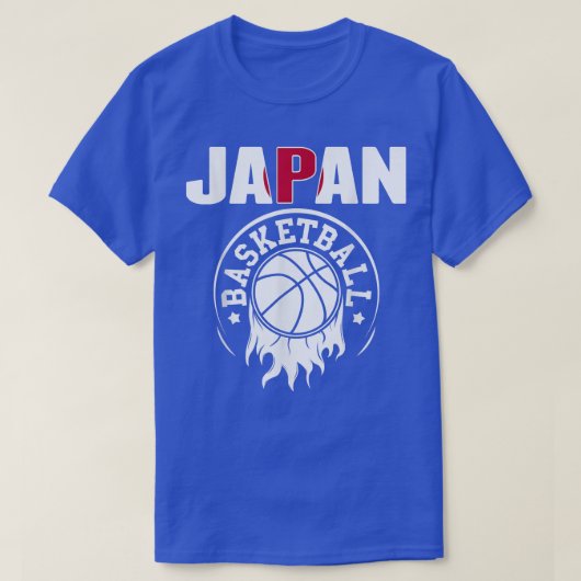 日本誇りを持ったバスケットボールファンジャージー日本の州旗 Tシャツ (デザイン正面)