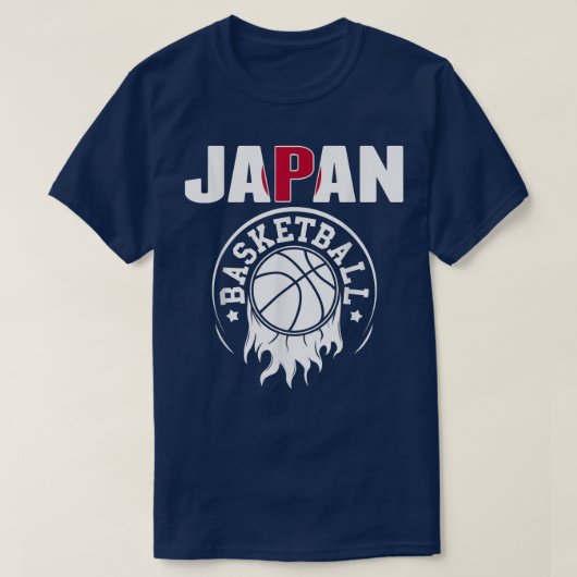 日本誇りを持ったバスケットボールファンジャージー日本の州旗 Tシャツ (デザイン正面)