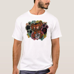 日本語によってインスパイアくまの落書き-抽象的なDesig Tシャツ