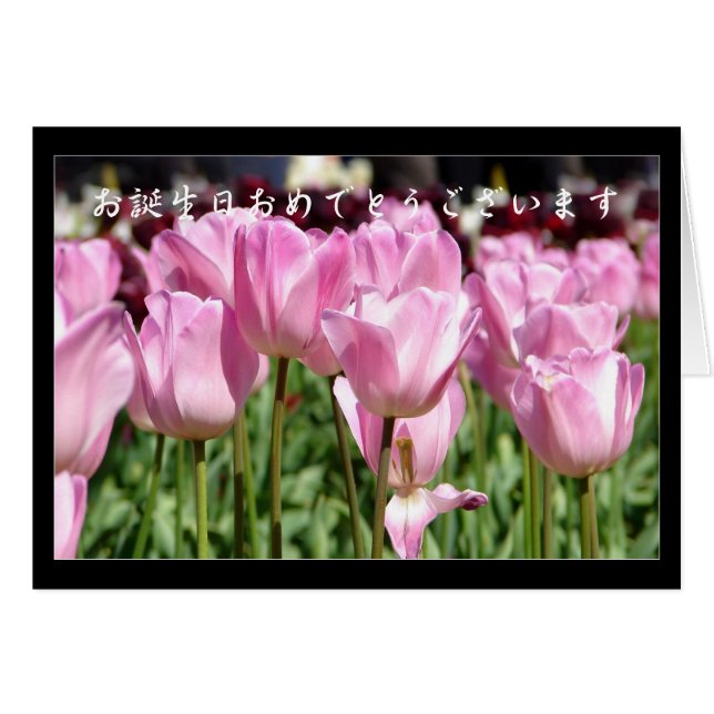 日本語のハッピーバースデー (正面横)