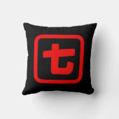 日本語の数字の七 七 【ナナ】 漢字 クッション (裏面)
