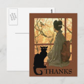 日本語の猫ねこ、テキストを編集 ポストカード (正面/裏面)