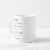 日本語を読むのは本当に簡単 おもしろい皮肉な引用 コーヒーマグカップ (正面左)