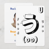 日本語アートぬりえフラッシュカードゲームを学ぶ 招待状 (正面/裏面)